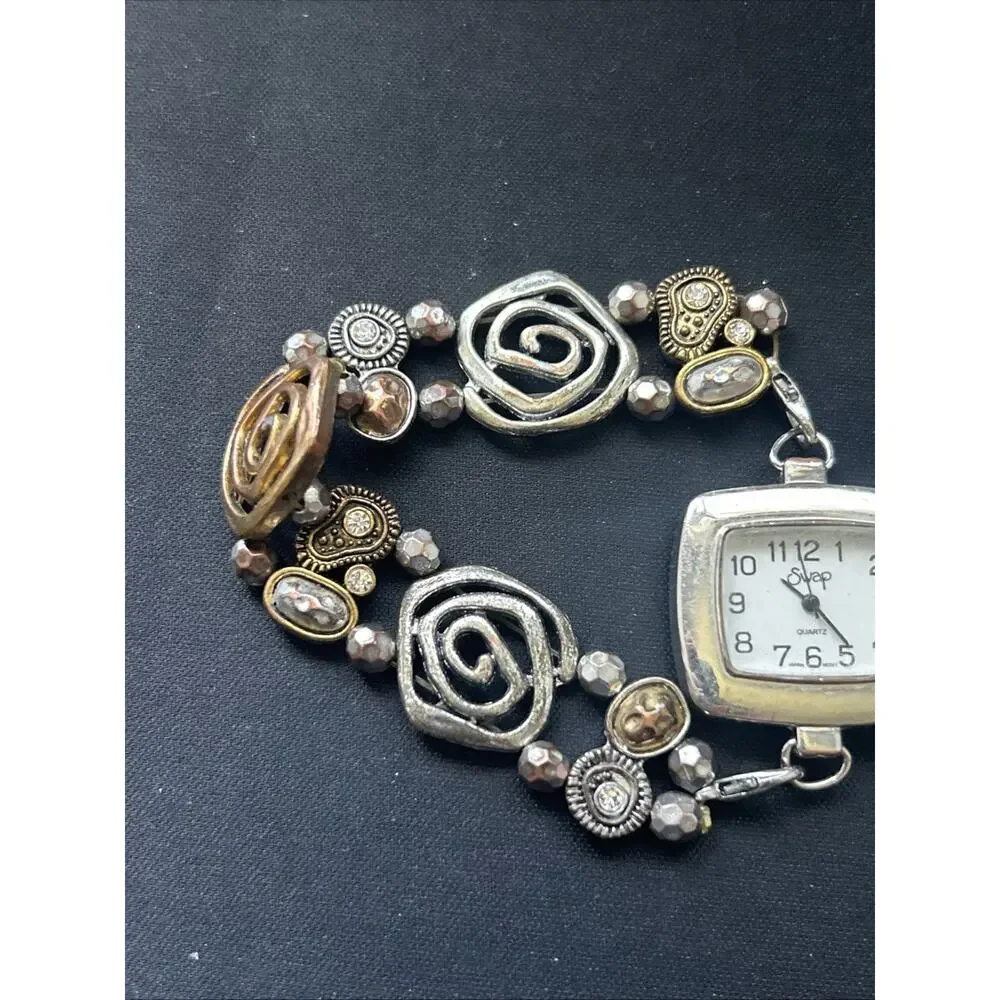 Swap Silver Tone Case Bracelet Watch